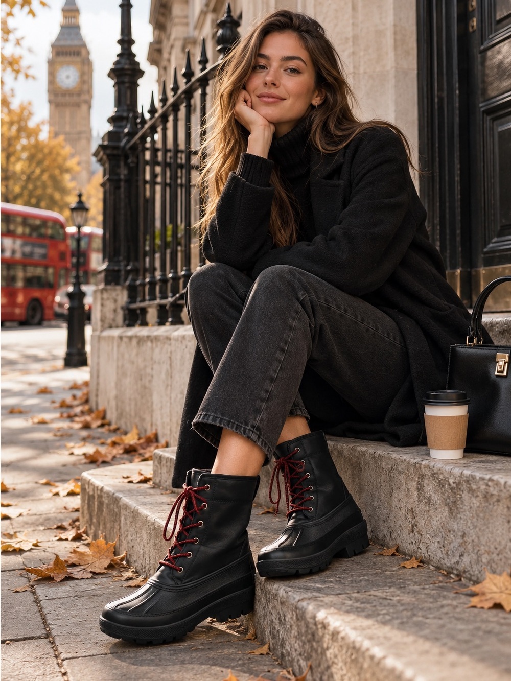 Dirty Laundry Black and Red Winter Boots